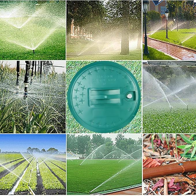 Valve Box Cover Lid 10-inch Sprinkler Valve Round Box Lid Replacement Circular for Automatic Irrigation System