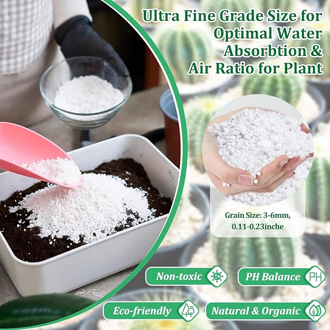 Legigo 30 Quarts Organic Horticultural Perlite for Plants Indoor- Natural Horticultural Soil Additive Conditioner Mix for Improves Drainage, Ventilation and Root Growth