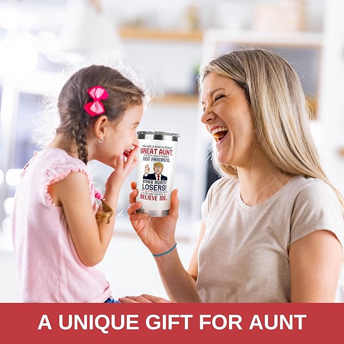 Aunt Gifts - Aunt Gifts from Niece, Nephew - Gifts for Aunt, Auntie Gifts - Aunt Birthday Gift, Valentines Day Gifts for Aunt, Mothers Day Gifts for Aunt - Gifts for New Aunt - 20 Oz Tumbler