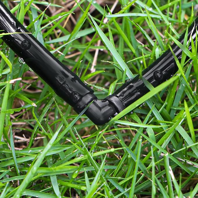 60 Pack Drip Irrigation 1/4" Barbed Elbow Fittings, Barbed Connectors for 1/4 Inch Irrigation Tubing Drip Line 90 Degree Elbow for Drip Sprinkler Garden Shrubs Systems