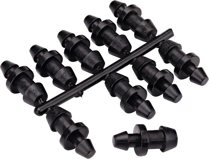 Raindrip 646050B Goof Plugs for Drip Irrigation Supply Tubing, Plug Unneeded Holes in Tubing, Plastic, 50-Pack, Black