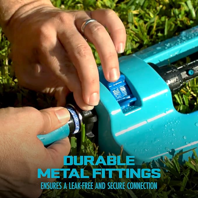 Aqua Joe SJI-OMS20 Aqua Joe 4,400 Sq Ft Coverage Indestructible JUMBO Metal Base Oscillating Sprinkler