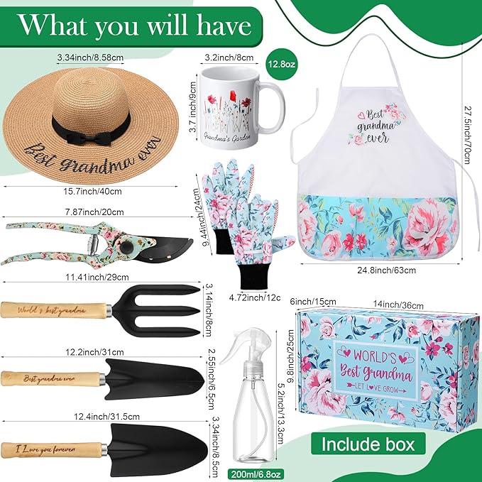 Gifts for Grandma Mothers Day Garden Gifts for Granny Best Grandma Garden Plant Lover Tool Set