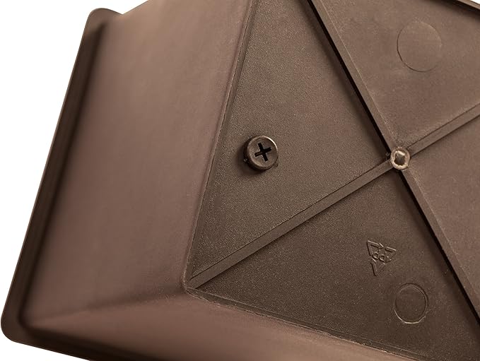 Patio Sense 62501 Alto Wicker All-Weather Planter Set with Liners Tall Plant Decor Box for Outdoors Patio Herb Garden Furnishings - Mocha - Pack of 2