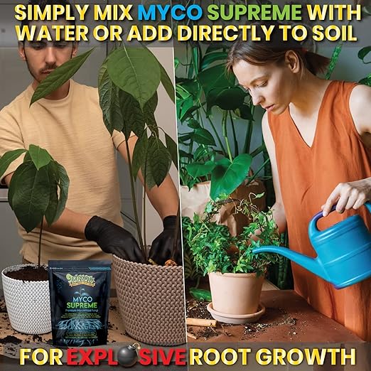 Mycorrhizal Fungi for Soil, Root Stimulator for Plants, Ultra Concentrated Mycorrhizae for Plants Strong Roots & Living Soil, Trifecta Myco Supreme Plant Root Stimulator for Tree, Rose and Flower Care