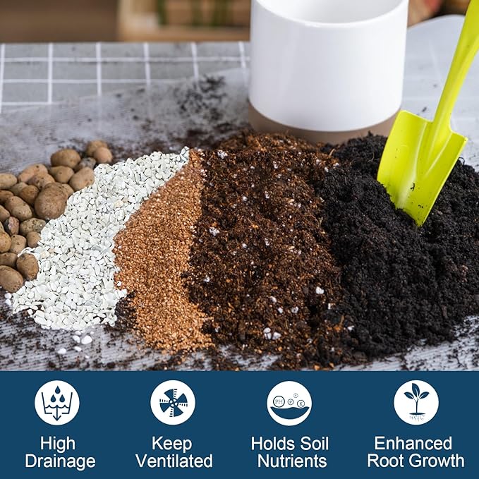 Horticultural Perlite for Plants 2qt, Chunky Perlite Bulk for Gardening, Soil Amendments to Improve Soil Aeration & Dranage for Houseplant
