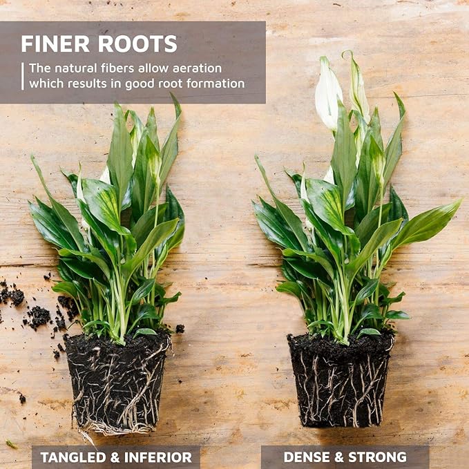 UBICON Easy Use Coco Coir Organic Top Soil for Indoor/Outdoor Plants; 8 Bricks Expands to 20 Gallons, Excellent Aeration, Free of Chemicals, and Retains Water (8)