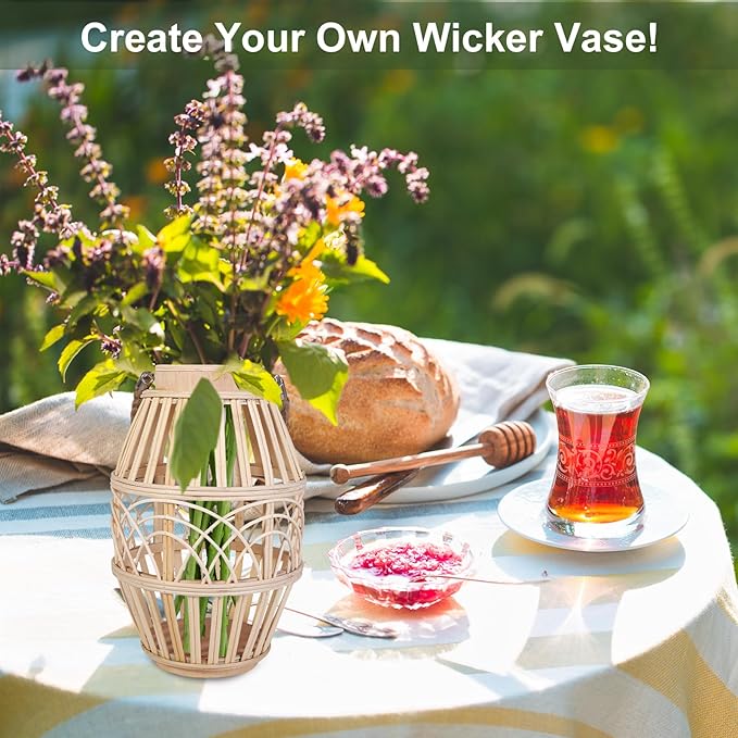 Solar Lamps Outdoor Bamboo,Rattan Hanging Solar Lights Waterproof,Solar Lanterns Decorative for Garden,Yard,Patio,Porch,Trees,Lawn,Pathway