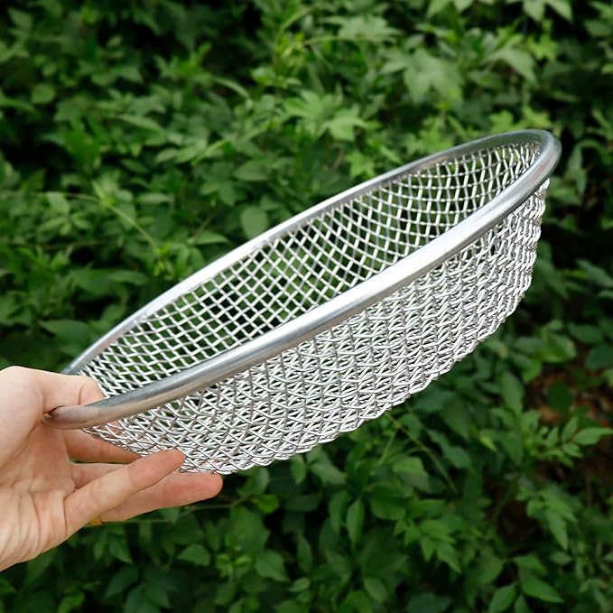 1pcs 1/4 Inch Compost Sifter for Garden Sand Soil,Soil Sifter Mesh Gardening Tool,Sifter for Rocks,Compost Sifter,Sand Screen,Garden Potting Mesh Sieve Sifting Pan,for 5 Gallon Bucket.…