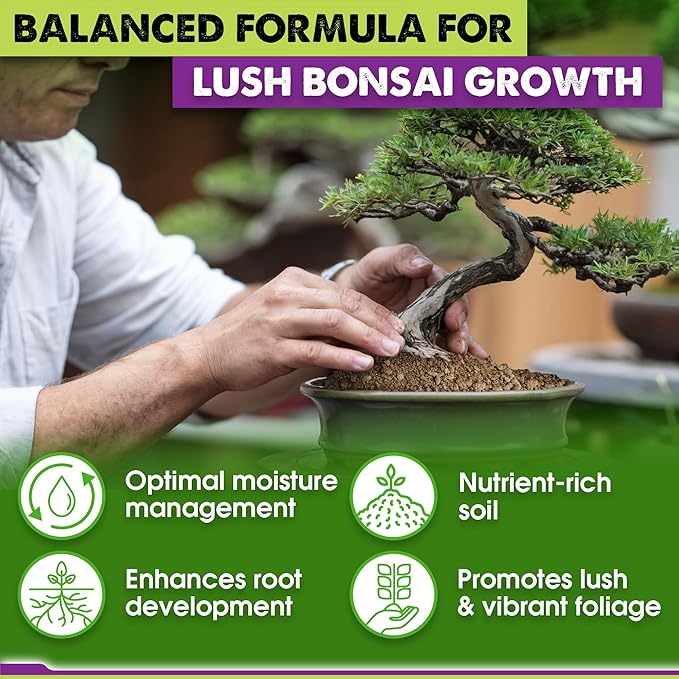 DUSPRO Recycle Premium Bonsai Soil Mix Ready to Use Pre-Mixed 5in1 with Akadama, Pumice, Vermiculite, and Peat Moss Professional Bonsai Potting Soil Mix 2 Qrt