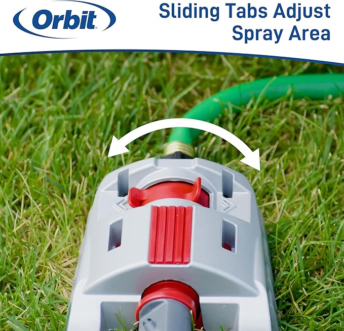 Orbit 56281 Oscillating Water Sprinkler for Lawn and Garden with Metal Base and Custom Pattern Dial (Waters up to 4,000 Square Feet)
