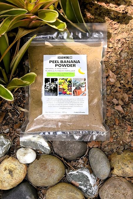 3 Pack Natural Banana Peel Powder Fertilizer - Nutrient-Rich Potassium Fertilizer, Slow Release Fertilizer for Thriving Gardens and Indoor Plants, EMFPack3