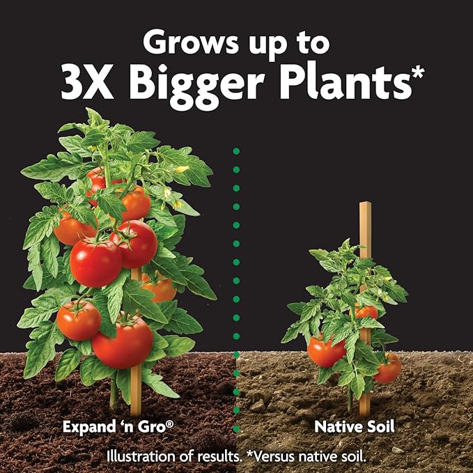 Miracle-Gro Expand 'n Gro Concentrated Planting Mix, Just Add Water for up to 3X Expansion, For Container and In-Ground Use, .33 cu. ft. Expands up to 1 cu. ft.