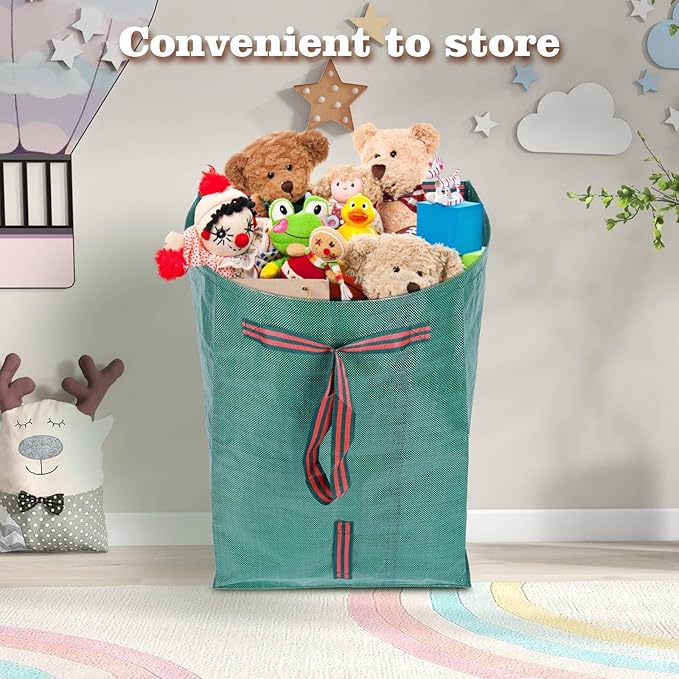 Leaf Collector Bags,Collapsible Yard Waste Bag 4-Pack,Large Yard Dustpan-Type Garden Bag,Reuseable Lawn and Leaf Bags,40 Gallons Garden Bags for Leaves Lawn Grass Clippings Parties,Laundry,Camping