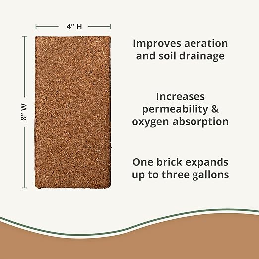 Coco Coir 650gm Bricks (5-Pack) + Neem Bliss (5lbs) - OMRI-Listed Coco Coir & Neem Seed Meal Fertilizer for Plants - All Natural Neem Cake Fertilizer - Organic Coco Coir for Plants, Herbs, Gardening