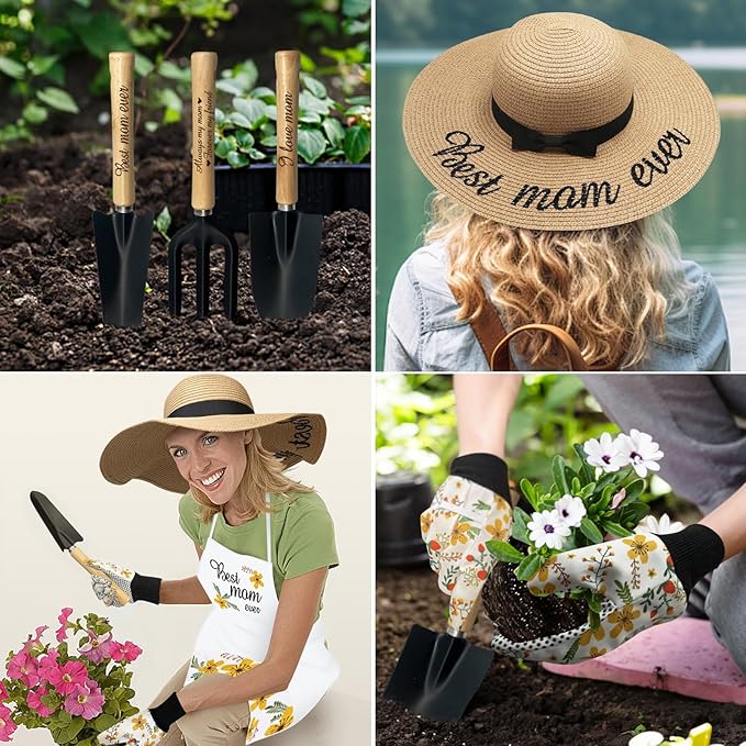 Gifts for Mom,Mom Gifts from Daughter, Birthday Gift for Mom Gardening Gifts for Women Gardening Tools Kit Outdoor Horticulture Starter, for mom,Garden Tools Kit for Mom Plant Lover