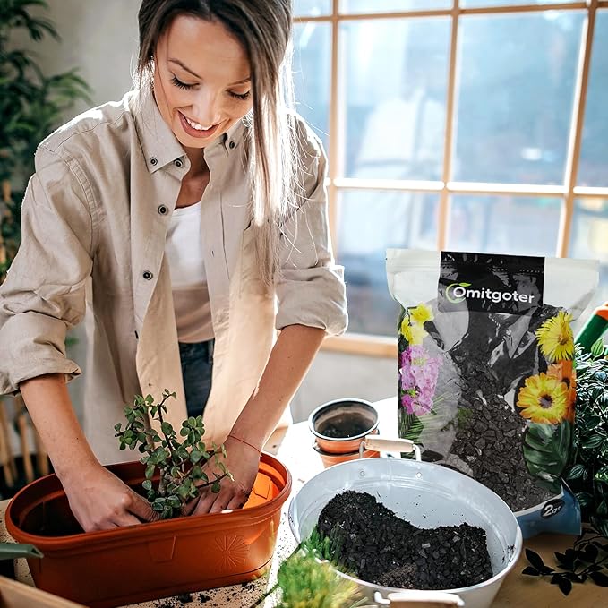 Horticultural Charcoal 1qt for Plants, Actived Charcoal Terrarium Supplies, Suitable for Indoor Plants, Succulent, Orchid, Cactus, Bonsai