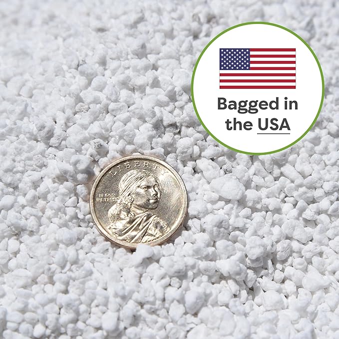 Organic Perlite by Perfect Plants — Add to Soil for Indoor & Outdoor Container Plants for Drainage Management and Enhanced Growth (8qts.)