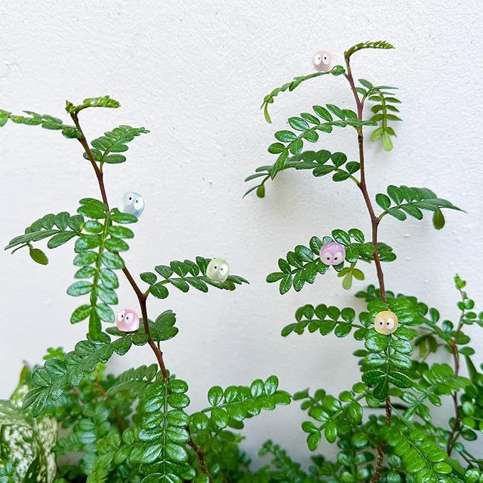 6pcs Plants Magnets Tiny Plant Safe Magnets Miniature Figurines, Fairy Garden Supplies House Plant Leaf, Key Holder Decorative (6 Dust Bunnies)