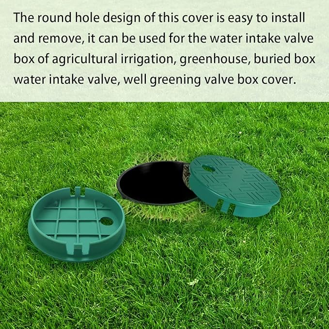 Sprinkler Valve Box Cover Irrigation Circular Valve Box Cover Lid 6 Inch 2 Pieces for Sprinkler Irrigation System