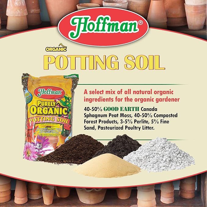 Hoffman 12508 Organic Potting Soil, 8 Quarts