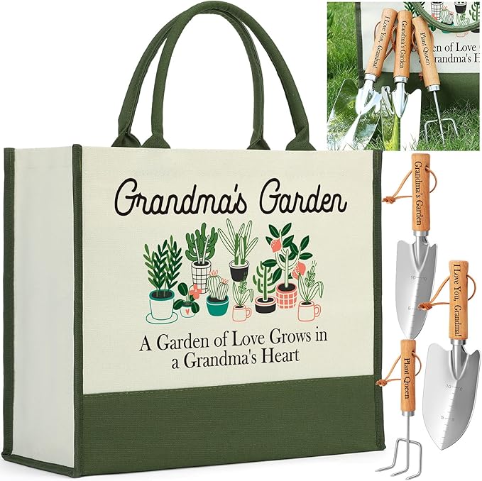 LEJIAJINW Gifts for Grandma Mothers Day Grandmother Gardening Gifts for Women Granny Gigi Nana Granny Birthday Gift, Gardening Hand Tools Set, from Grandkids Grandchildren