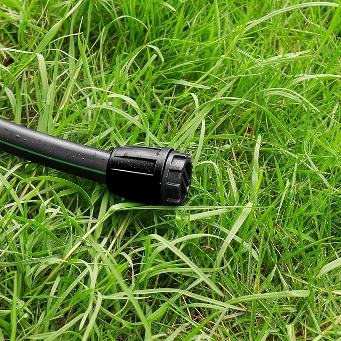 Drip Irrigation Fittings for 1/2 Inch Drip Tubing (1/2" ID x 0.65" OD)：1/2'' Drip Line End Caps Anti-drop Locked Nut Barbed Plug Connectors Garden Irrigation System Parts (10 Pack)