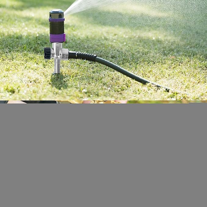 Hourleey 8 Pack 1/2 inch Zinc Alloy Lawn Sprinkler Spike Base, Water Flow Thru Sprinkler for Yard, Lawn, Garden and Grass Irrigation