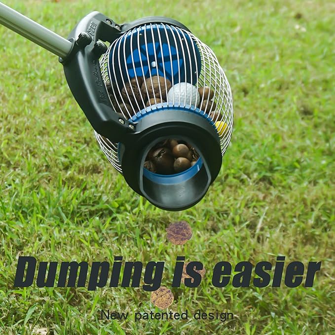 Zozen Nut Gatherer, Walnut Picker Upper Roller, Pecan Picker Upper - Directly Dump Outlet | Apply to Walnut, Pecan, Hickory, Chestnuts, Buckeyes, Nerf Balls, Golf Objects Size 3/4'' to 1.5''; 1 Gallon