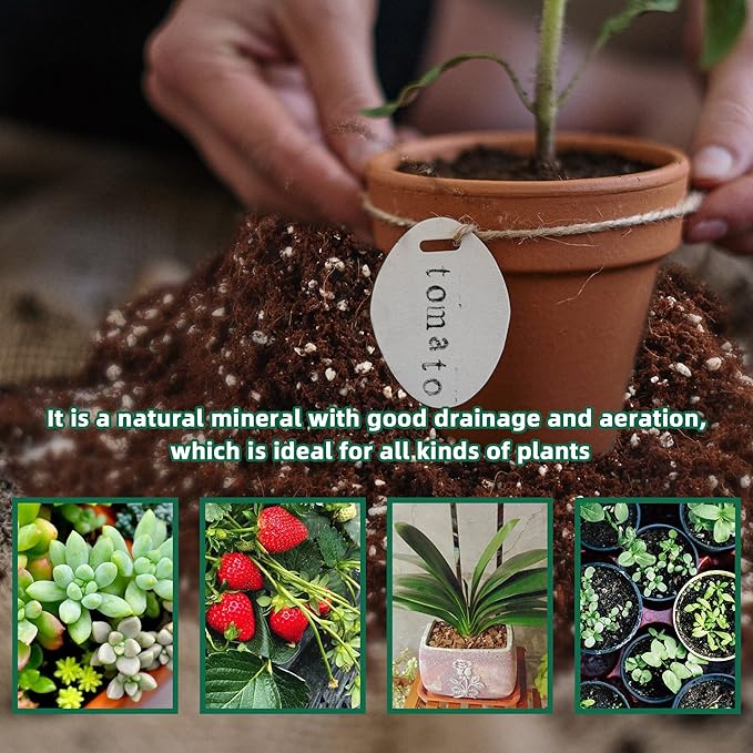 18 Quarts Perlite for Plant Soil - Amendment for Potting Soil, Improves Drainage and Aeration for Soil,Better for Root Growth…