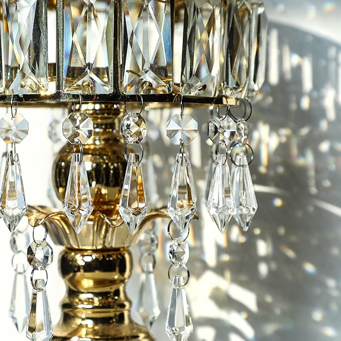 50pcs 38mm Chandelier Crystal Icicle Prisms Replacement Drops Lamp Candle Holders Curtain DIY Parts