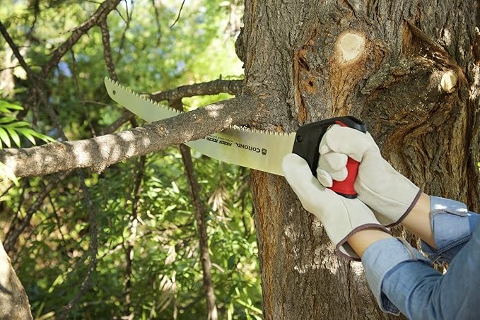 Corona Tools 18-Inch RazorTOOTH Pruning Saw | Heavy-Duty Hand Saw with Curved Blade | D-Handle Design for Gloved or 2-Handed Operation | Cuts Branches Up to 10" in Diameter | RS 7510D