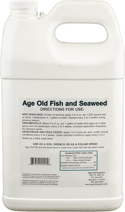 Fish and Seaweed Liquid Fertilizer, 1-Gallon