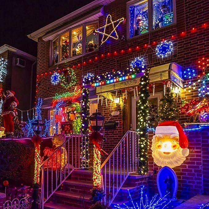 Dazzle Bright Color Changing Christmas Lights, 66ft 200 LED RGB String Lights with Remote & Timer, Fairy Lights for Indoor Outdoor Xmas Tree Party Wedding Christmas Decorations