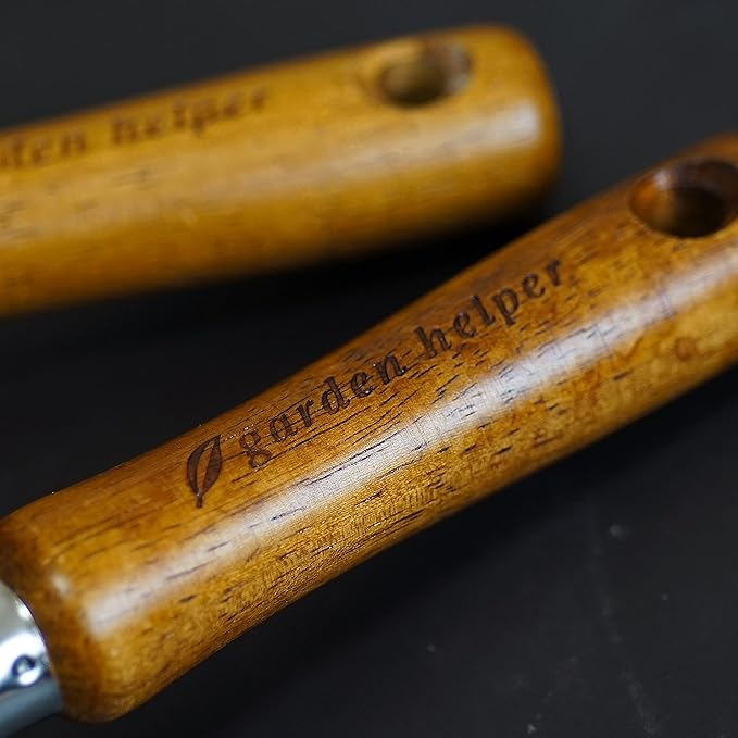 Japanese Hand Rake Garden Tool, Japanese Steel with Wood Handle, Small Rake for Leaves, Handheld Garden Cleaning Tool, Made in Japan, Silver