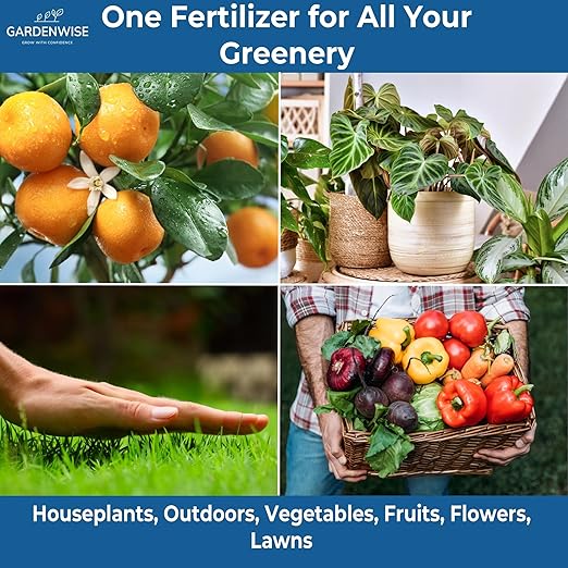 20-20-20 Water-Soluble Fertilizer – Powder for Liquid Plant Food for Indoor & Outdoor Plants, Orchids, Vegetables, Lawns, Flowers – 20 20 20 Fertilizer 4 Quarts (8 lbs)