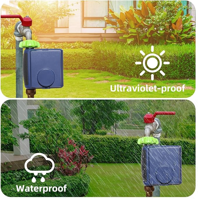 Single Water Timer Garden Irrigation Controller Sprinkler Hose Timer with Big Dial and Large LCD Screen Automatic Electronic Solenoid Valve