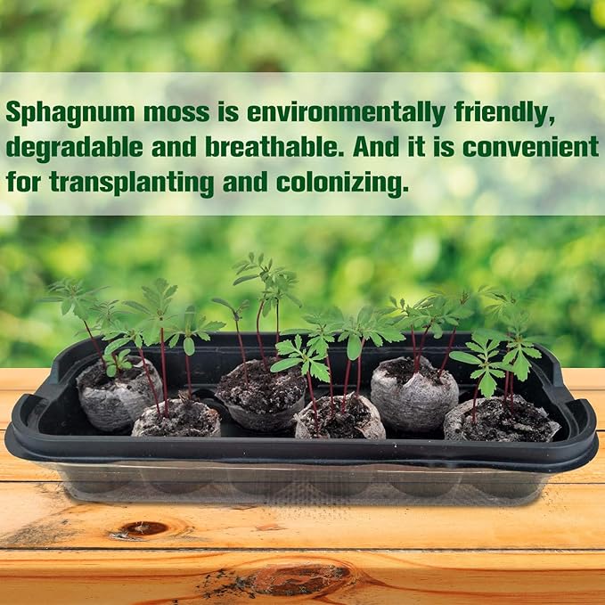 ZeeDix 30mm 50Pcs Compressed Peat Pellet Fiber Soil Plant Seed Starters - Nursery Plugs Pallet Seedling Soil Block for Grow Herbs Plant Flowers Vegetables(with Box)