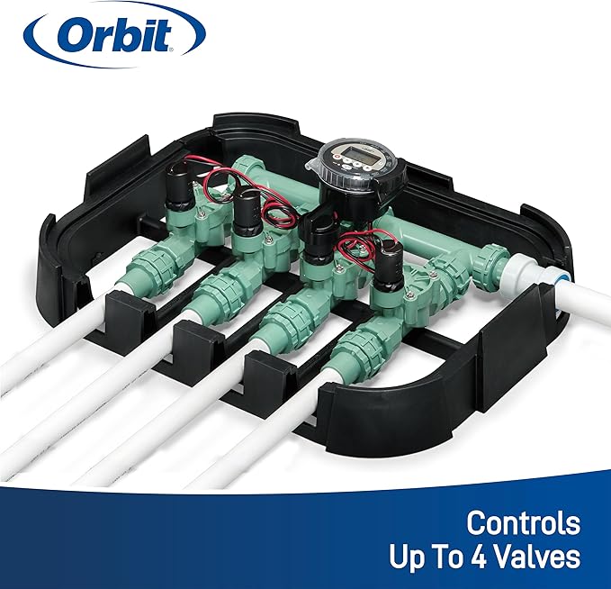 Orbit 57865 Battery-Operated Sprinkler Timer, Black