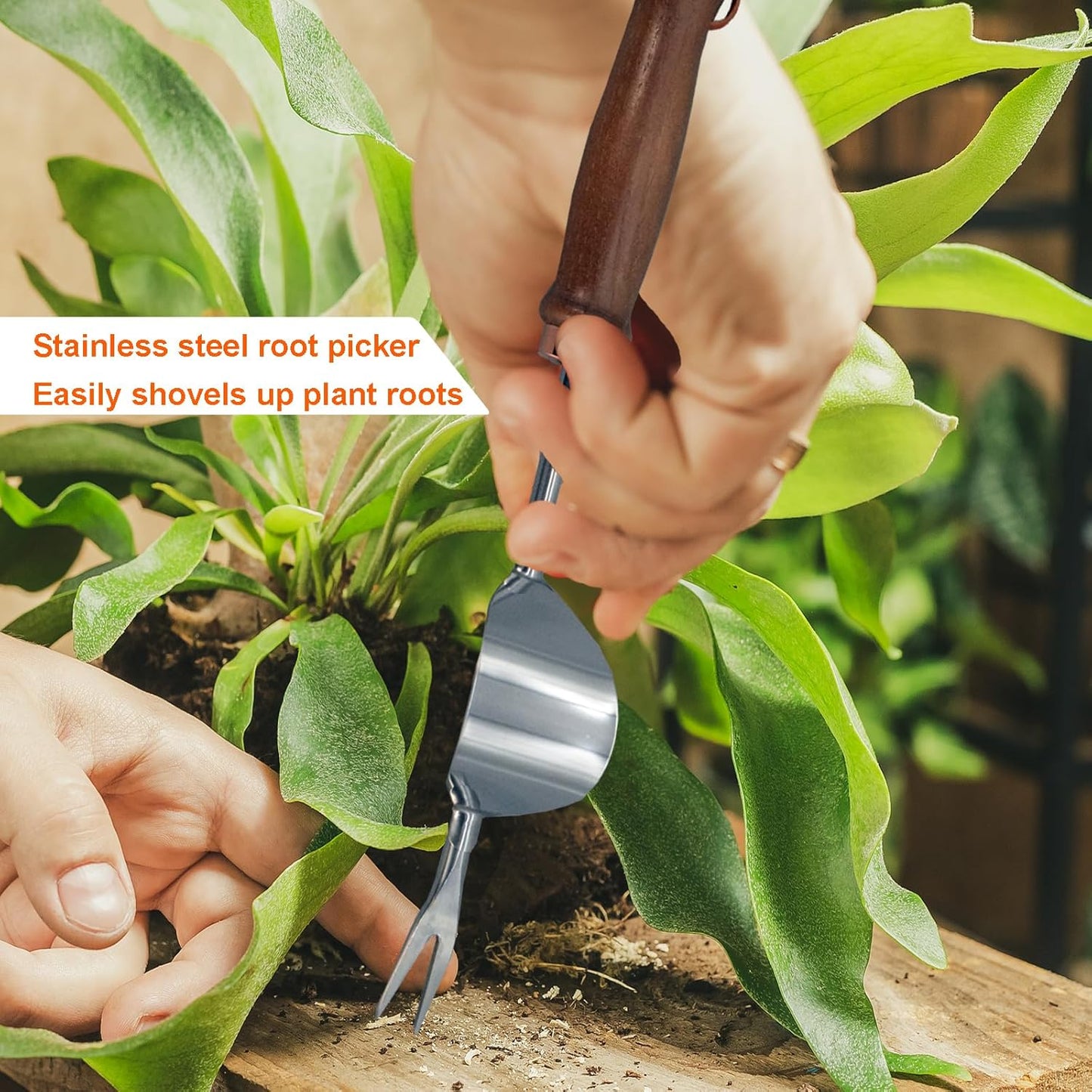 Gardening Tools- Flower Spade Digging Loosening Tool Hand Rake Weed Puller Garden Tools Make Ideal Gifts for Gardening Enthusiast(Weeder1)