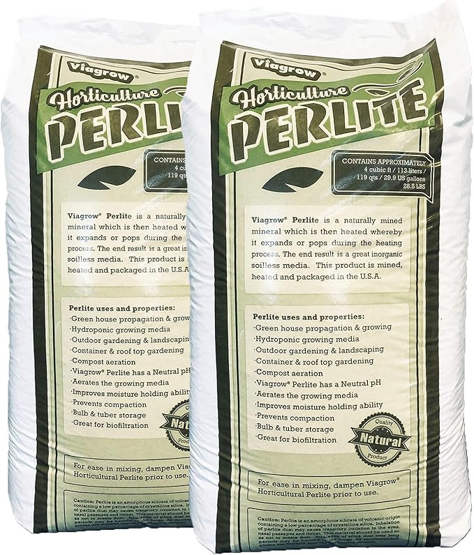 Viagrow VPER4-2 4 cu. ft. Perlite (2 Pack), 2-Pack, White