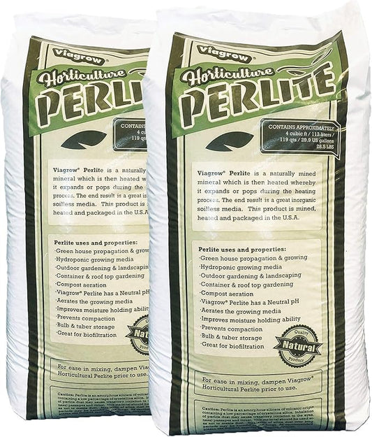 Viagrow VPER4-2 4 cu. ft. Perlite (2 Pack), 2-Pack, White
