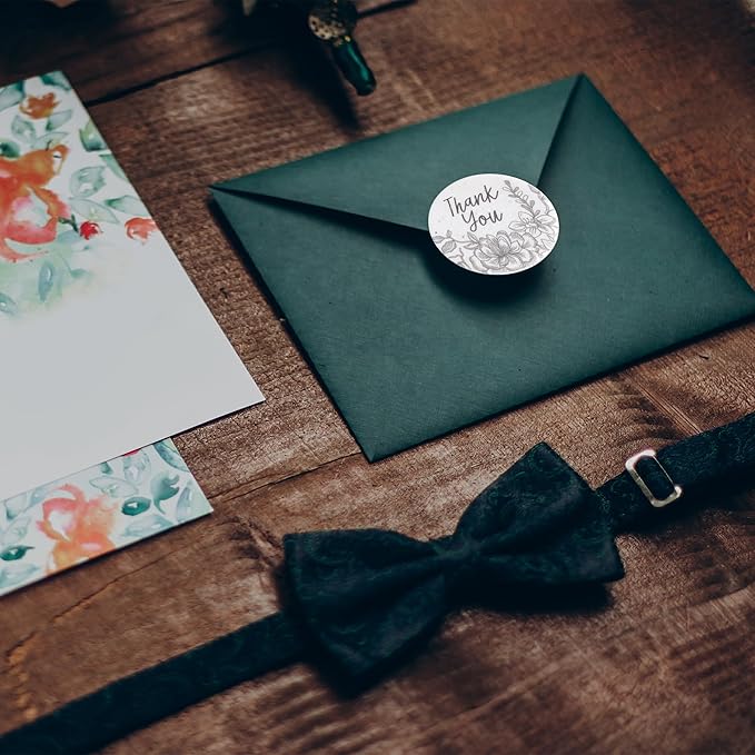 20pcs Thank You Tags Seed Paper – Plantable Wildflower Packets for Weddings, Gifts, & Life Events (20 Round Art Floral)