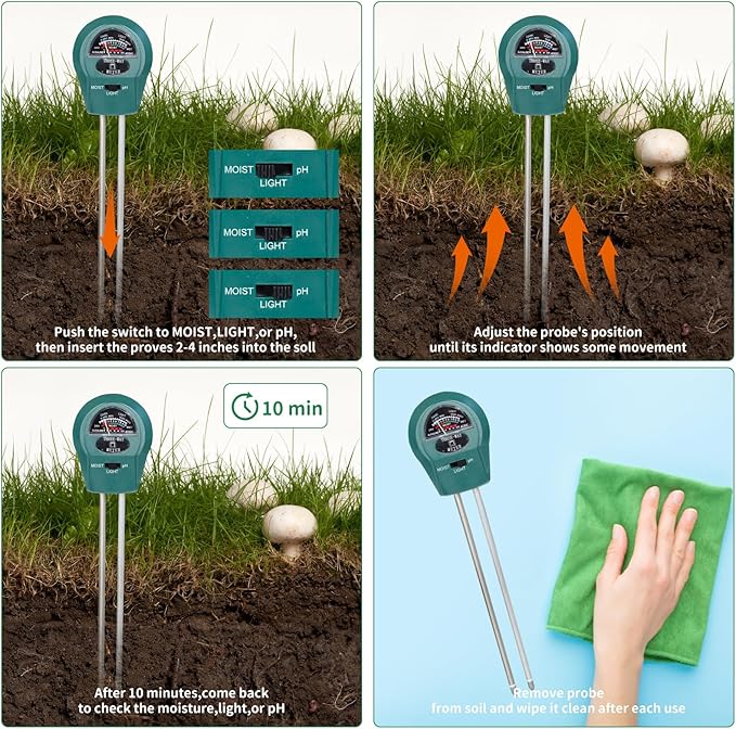 Soil Blocker 2 inch Seed Block Maker with 3-in-1 Soil Tester for Home, Garden, Lawn, Farm, Indoor and Outdoor Use, Promote Plants Healthy Growth