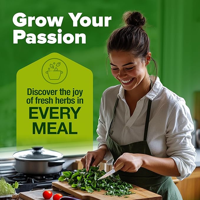 HOME GROWN Herb Gardening Starter Kit for Indoors - Unique Gift for Mom, Women, Her, Men - Complete 5 Herb Plant Grow Kit - Holiday Gift for Gardeners