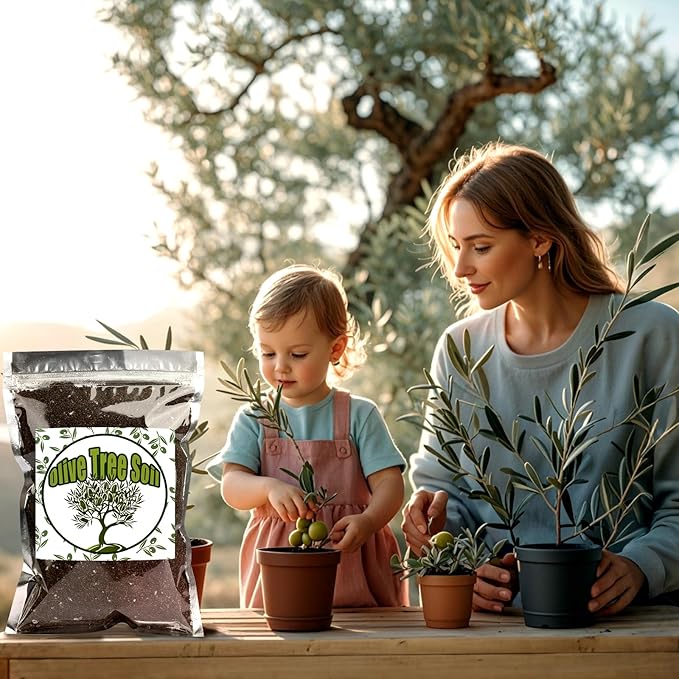 Premium Olive Tree Potting Mix 2qt, Uesed for The Propagation of Olive Trees by Cuttings or Seeds, Suitable for Planting, Repotting, and Growing Houseplant