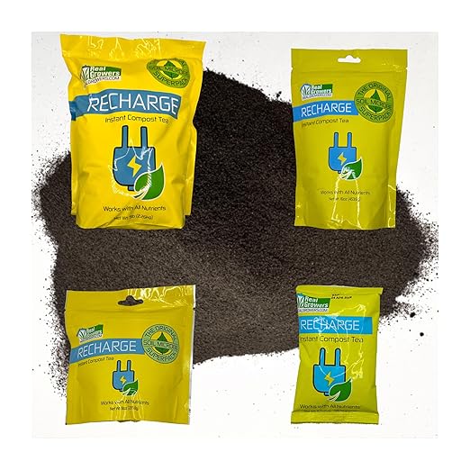 Real Growers Recharge - Mycorrhizae Instant Compost Tea/Soil Microbes for Plant Growth - 16oz