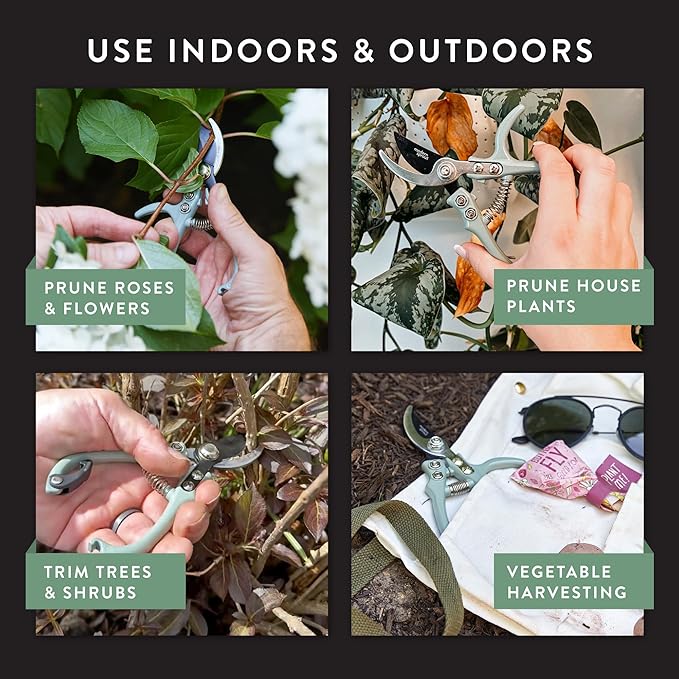 Modern Sprout Gardening Pruners, Lightweight, Durable, Green, One Size (Lavender)