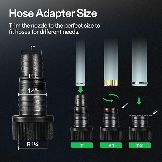 VIVOSUN 1600 GPH Submersible Water Pump, 100W Pond Pump, Ultra Quiet Aquarium Pump with 15FT. Lift Height for Pond, Waterfall, Fish Tank, Statuary, Hydroponic