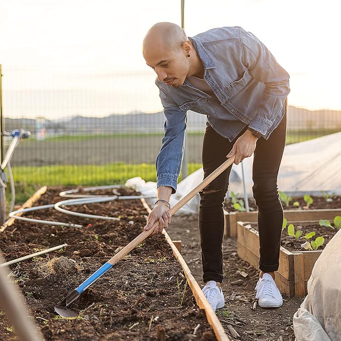 Happyyami Hand Hoe Head Steel Handheld Grub Hoe Replacement Round Eye Hoes Remove Grass Planting Gardening Tool Soil Weeding Farming Hoe Head for Agriculture Digging Loosening